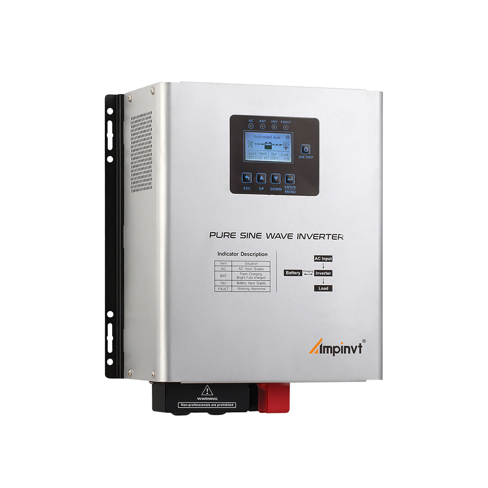 1200W DC 24V Pure Sine Wave Inverter with Charger,UPS Backup Power Inverter