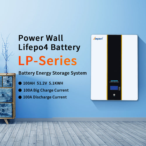 51.2V 100AH 5.12KWH Power Wall LiFePO4 Lithium Battery with 100A BMS LP-AF51AA