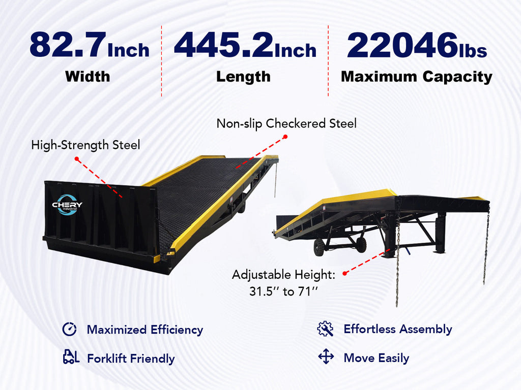 [CLEARANCE] 22,000 lb. Capacity Portable Loading Dock Ramps Yard Ramp