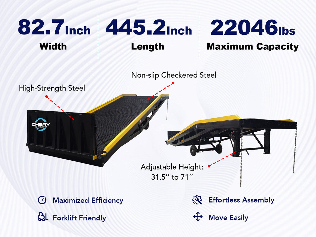 [CLEARANCE] 22,000 lb. Capacity Portable Loading Dock Ramps Yard Ramp