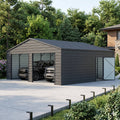 [CLEARANCE] Reinforced 23' x 22' Double Garage Metal Shed with Side Door