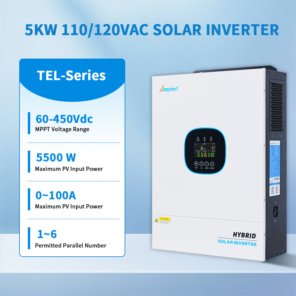 5000W 48V to 120V Solar Inverter Charger Supports Up to 6 Units in Parallel