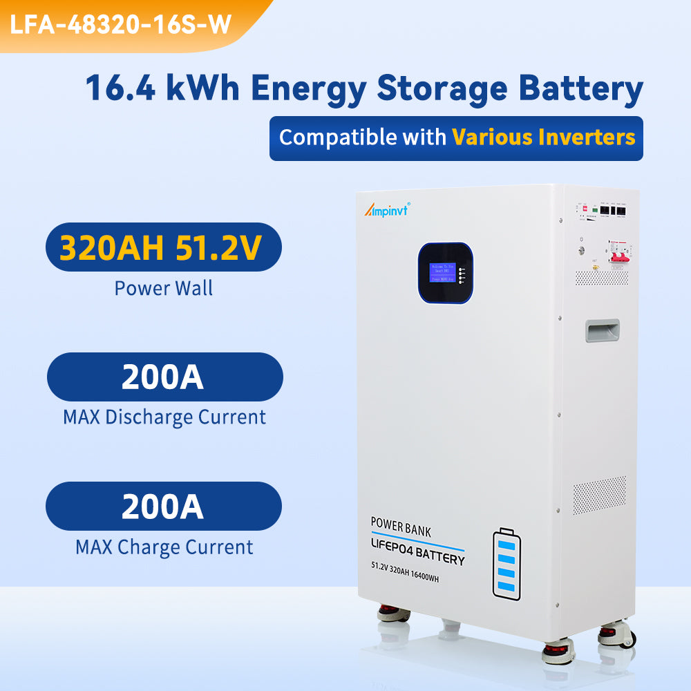 16.4KWH Off-Grid Energy Storage System 48V 320Ah LiFePO4 Battery + 10KW Solar Inverter