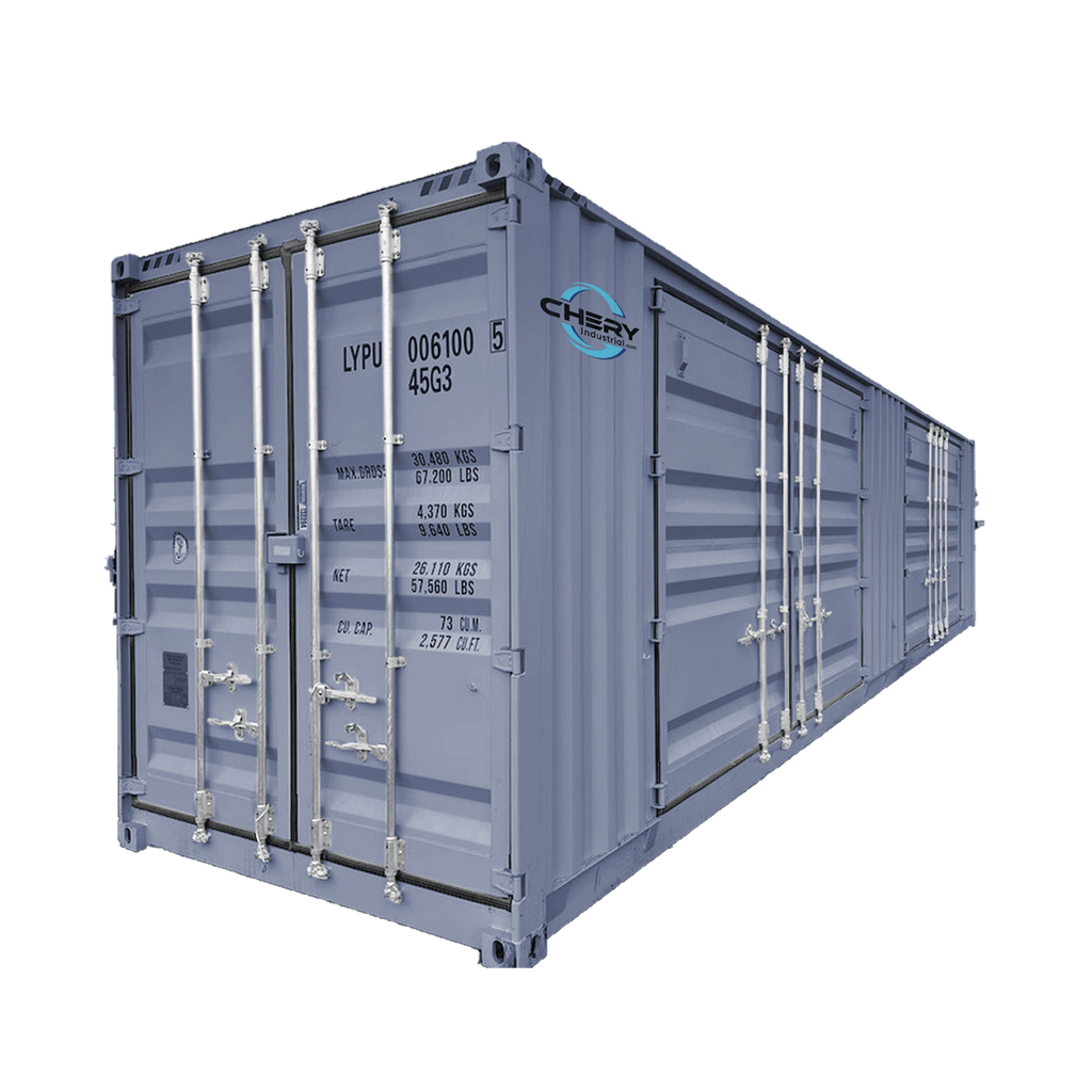 40ft High Cube Two Multi Doors Container with Logo#color_grey