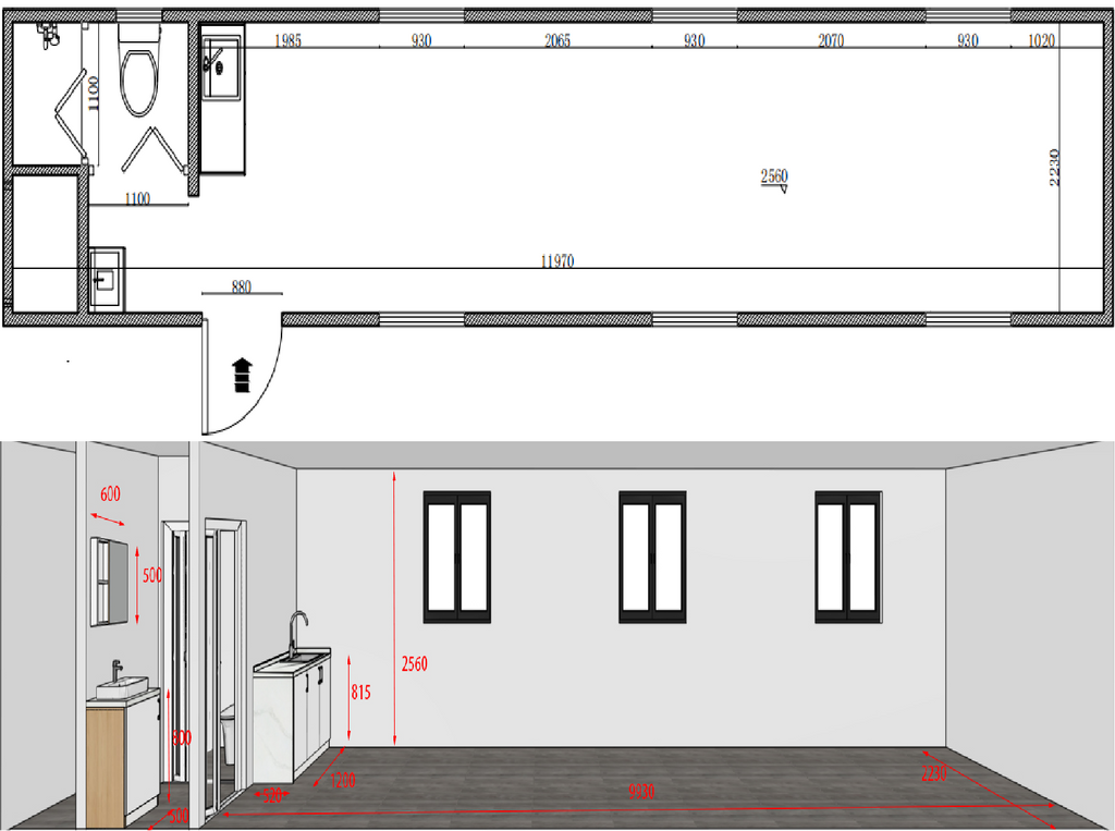 [CLEARANCE] 40ft Container House with 1 Bathroom