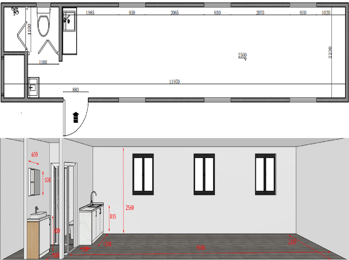 [CLEARANCE] 40ft Container House with 1 Bathroom