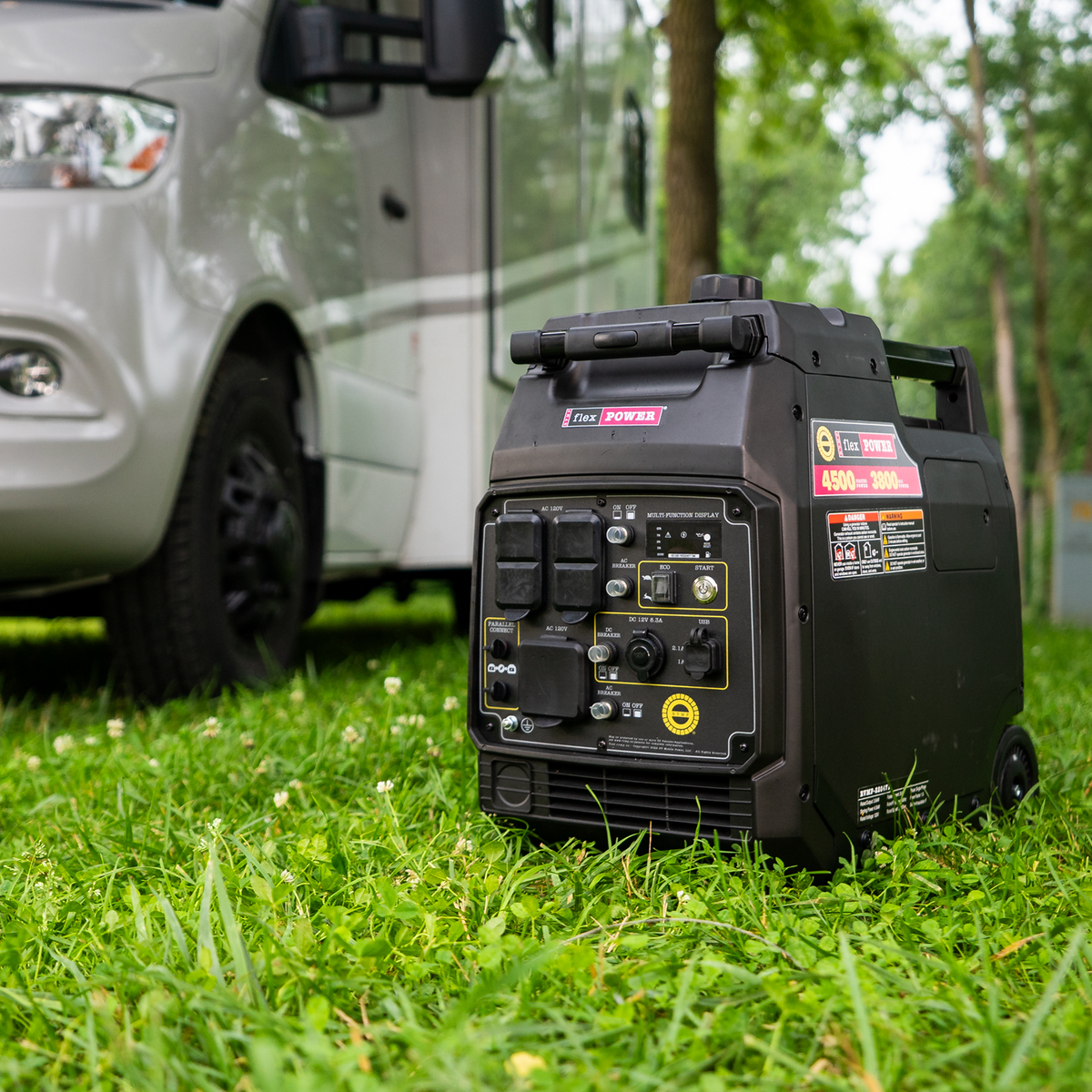 Flex Power® Super Quiet Portable Inverter Generator with CO Auto-Shutoff
