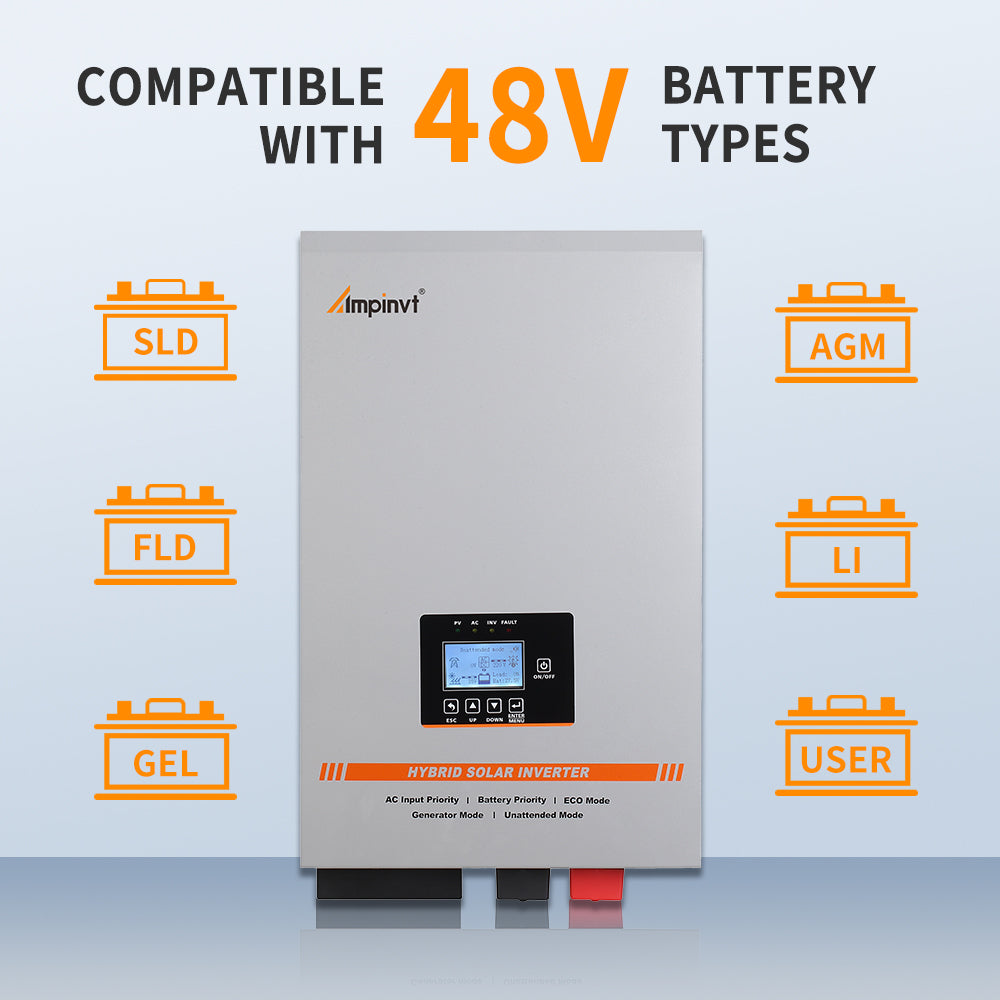 5KW DC 48V Split Phase Pure Sine Wave Off grid Solar Inverter Charger