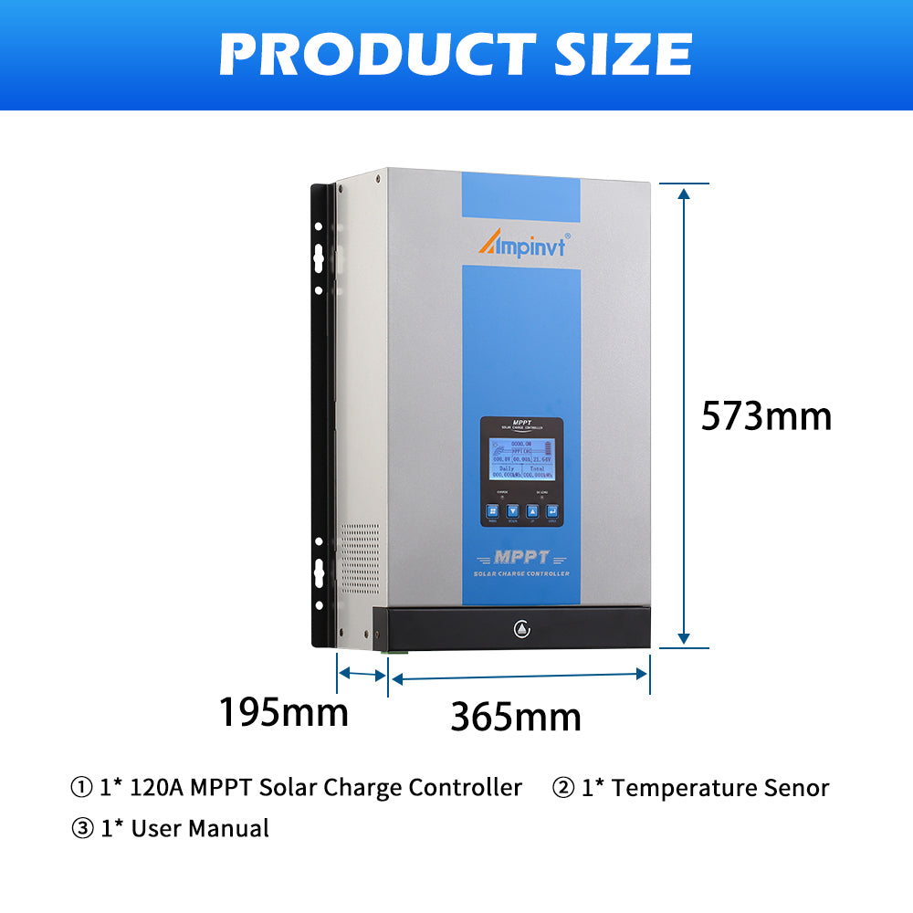 120A MPPT Solar Charge Controller DC 12V 24V 36V 48V Max Input 150V PV