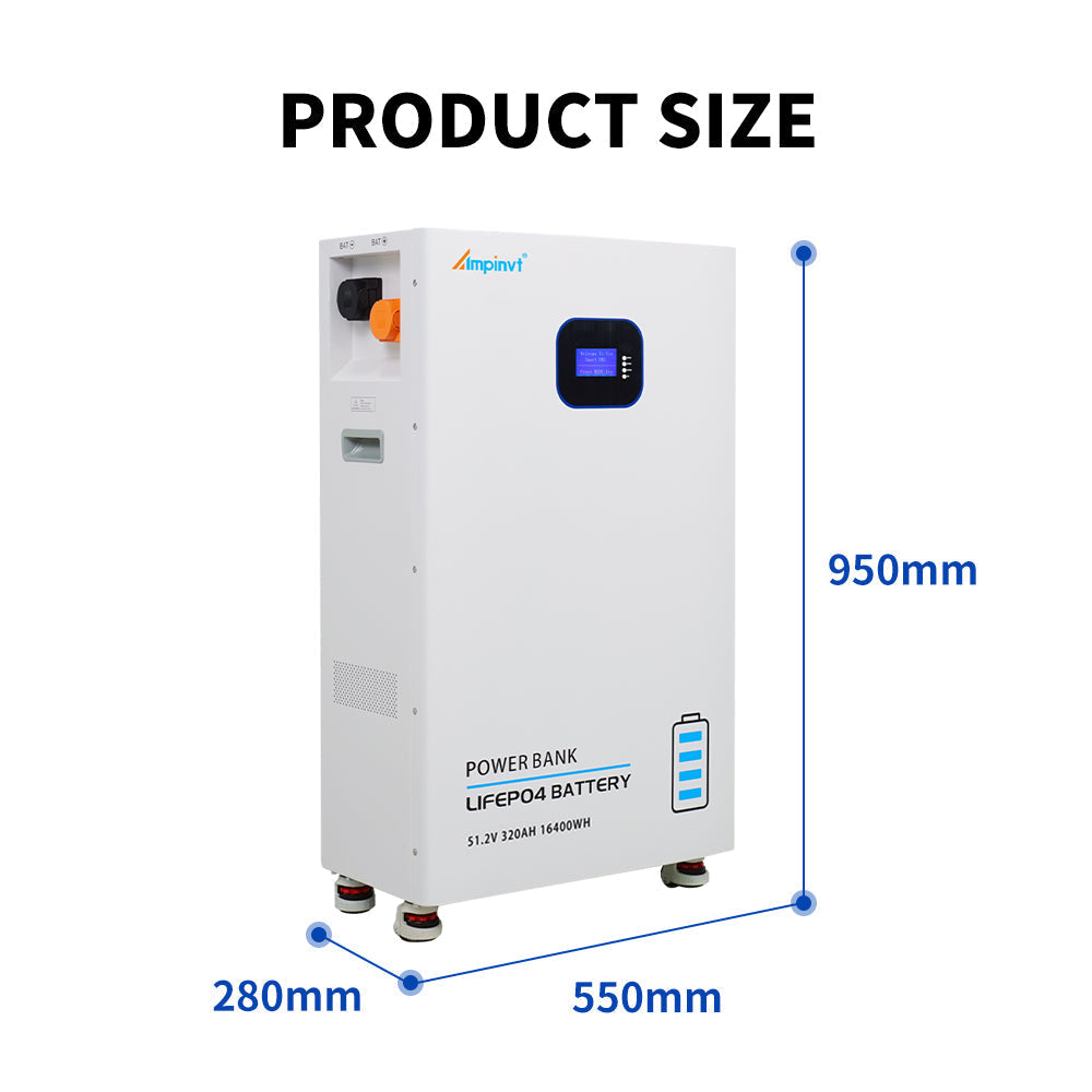 16.4KWH Off-Grid Energy Storage System 48V 320Ah LiFePO4 Battery + 10KW Solar Inverter