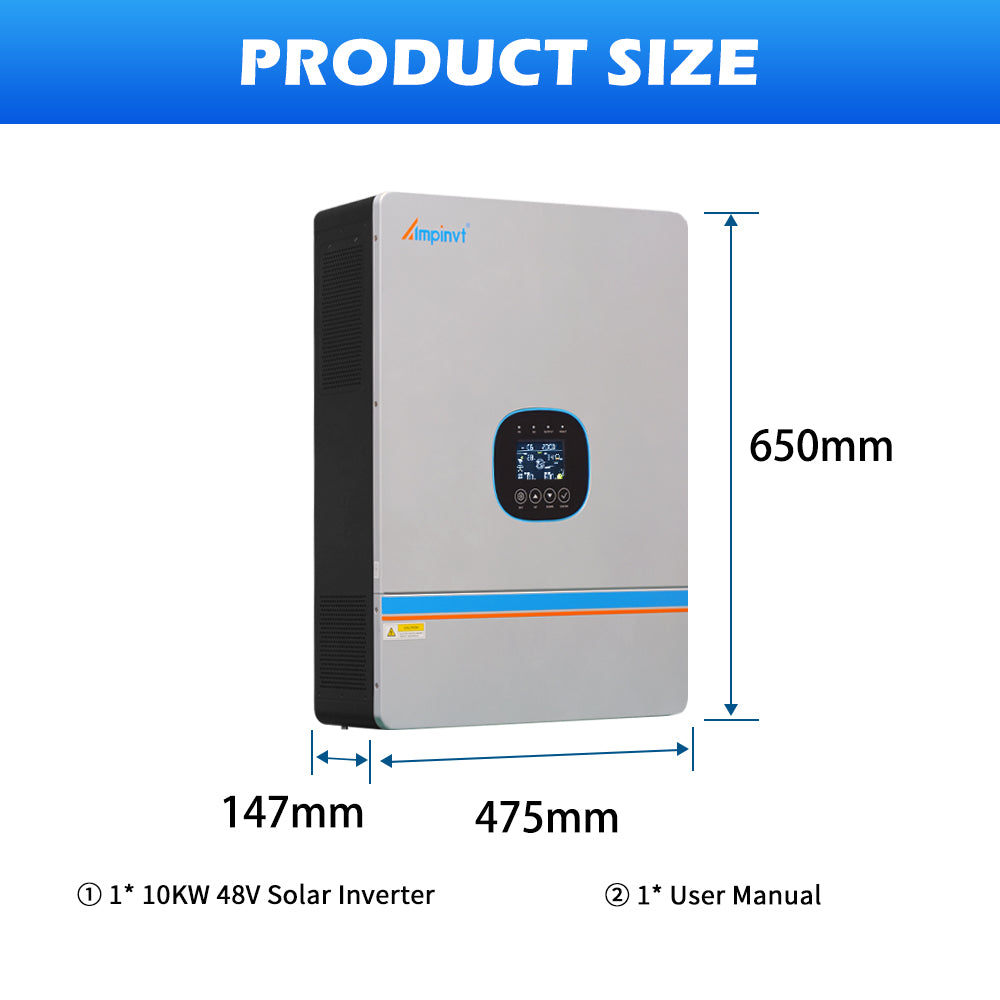 16.4KWH Off-Grid Energy Storage System 48V 320Ah LiFePO4 Battery + 10KW Solar Inverter