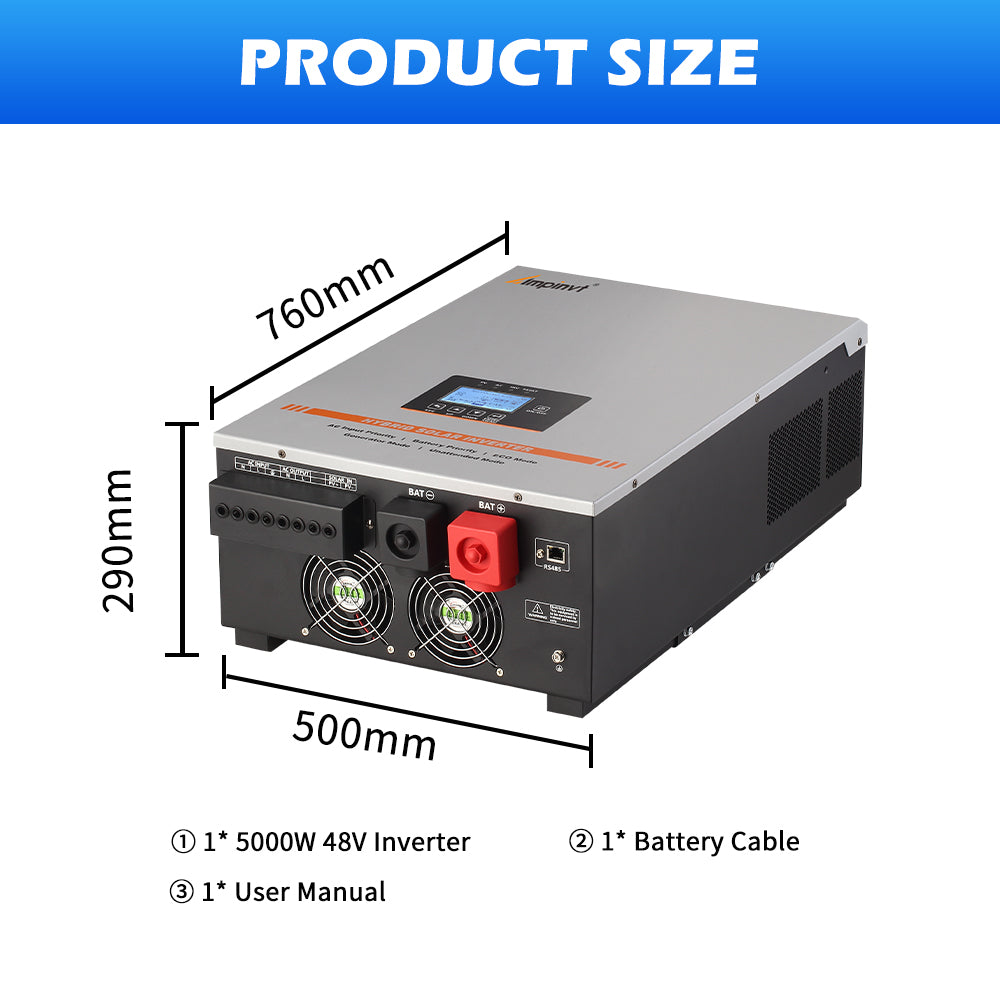 5KW DC 48V Split Phase Pure Sine Wave Off grid Solar Inverter Charger