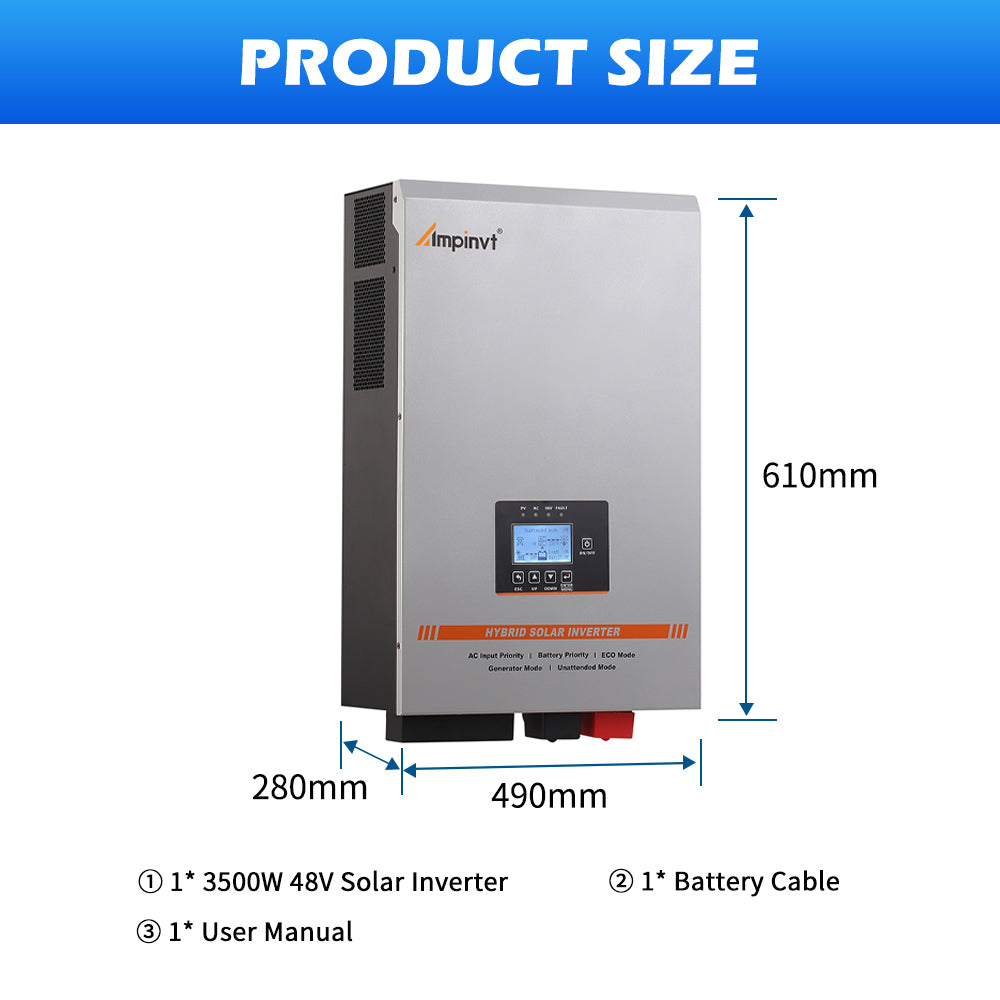 3500W DC 48V Off grid Hybrid Solar Inverter