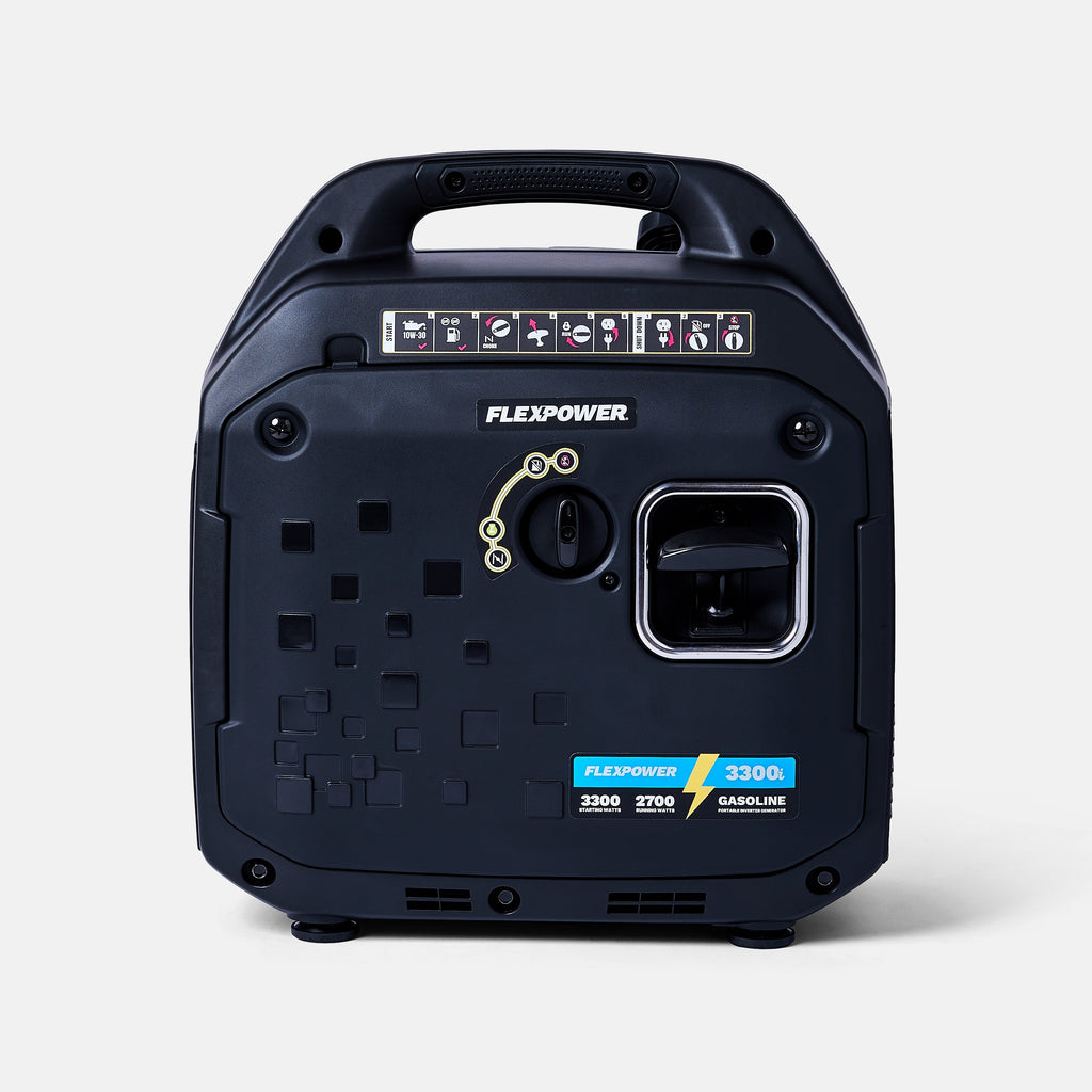 Flex Power® 3300i Silent Portable Inverter Generator- Gas Only