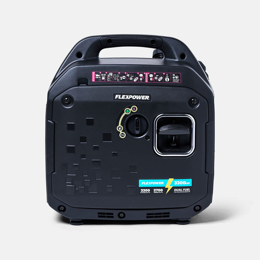 Flex Power® 3300ies Dual Fuel + Electric Start Silent Portable Inverter Generator