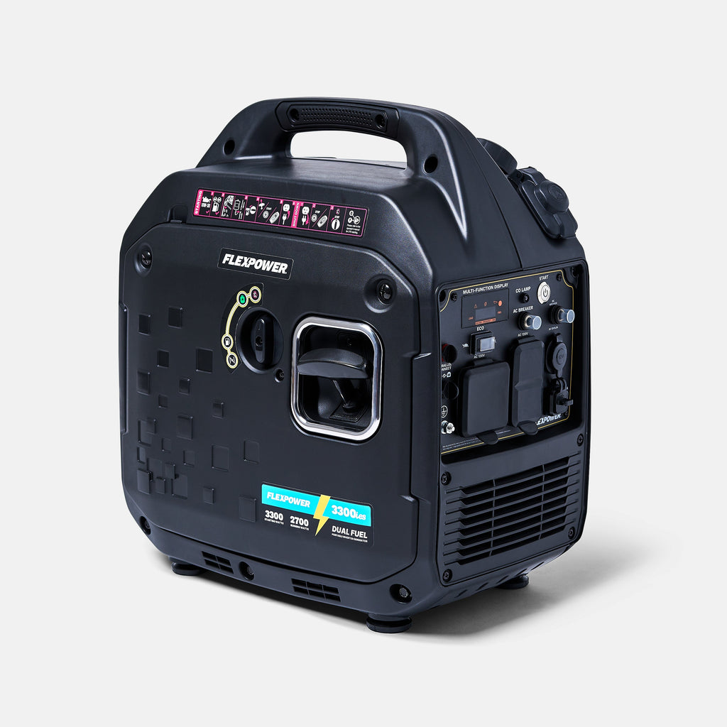 Flex Power® Super Quiet Portable Inverter Generator with CO Auto-Shutoff