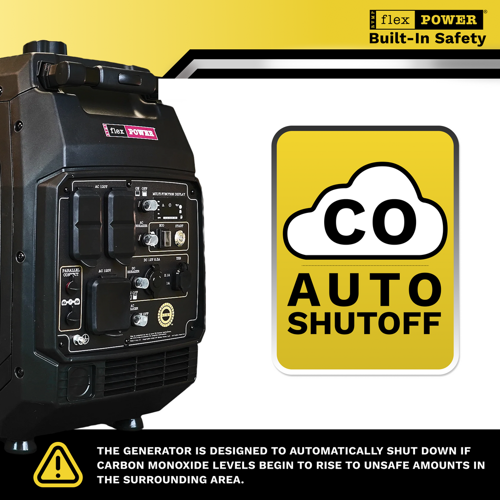 FlexPower® 4500ies Quiet Inverter Generator with Electric Start - Gas Only