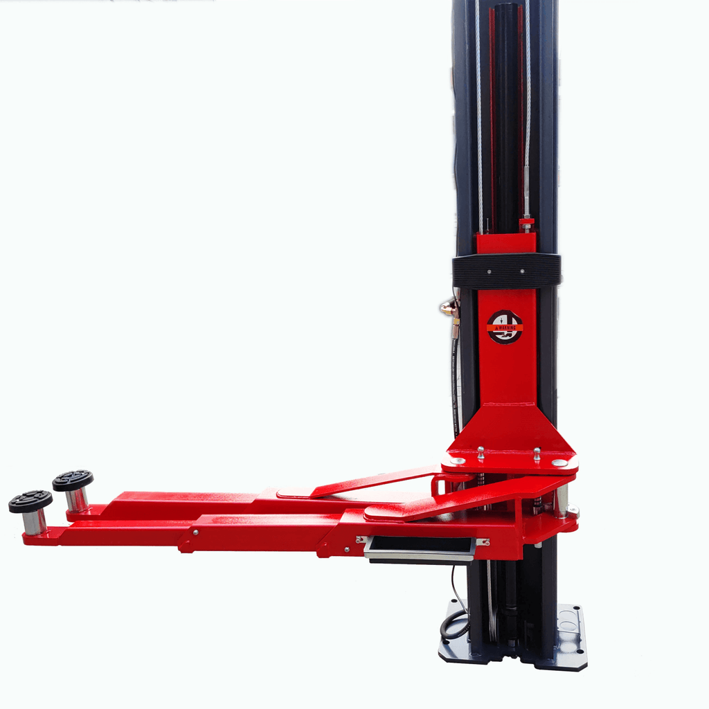[CLEARANCE] KT-AS110D Two Post Asymmetrical Vehicle Lift 11,000lbs Single Point Lock Release