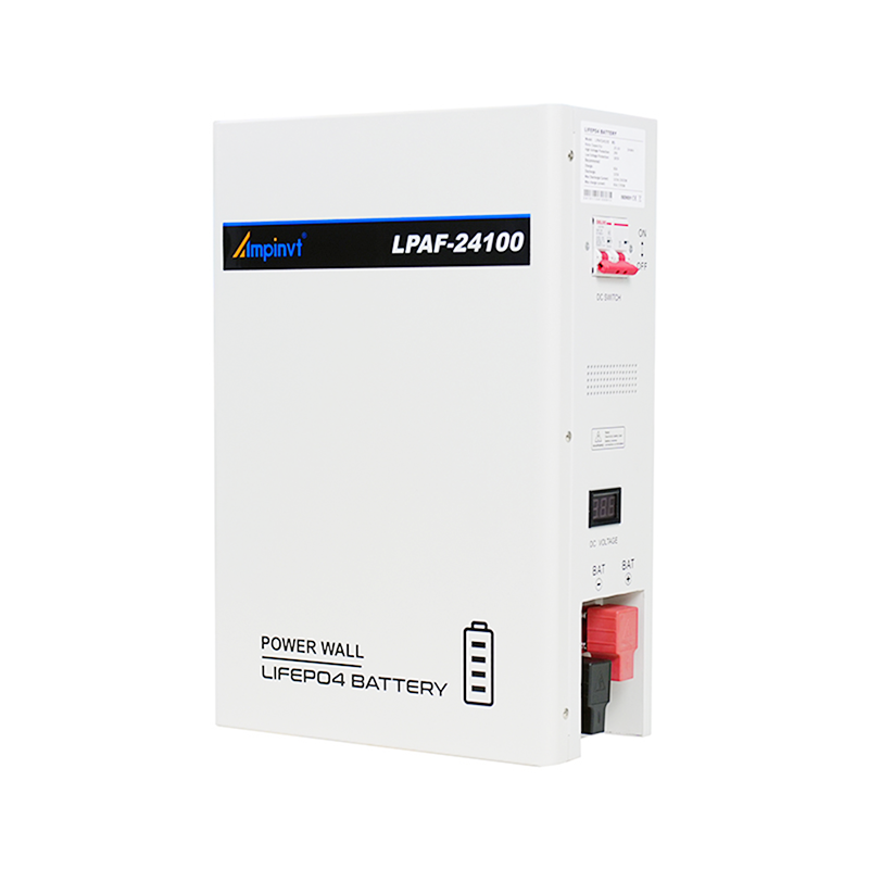 24V 100AH 2.4KWH Power Wall LiFePO4 Lithium Battery with BMS LP-AF24100