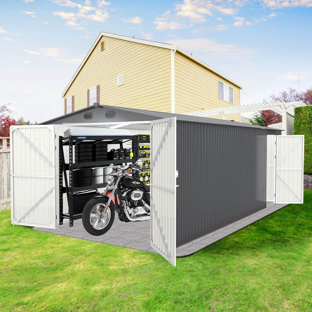 [CLEARANCE] 10'x20' Metal Garage Shed with Double Front Doors