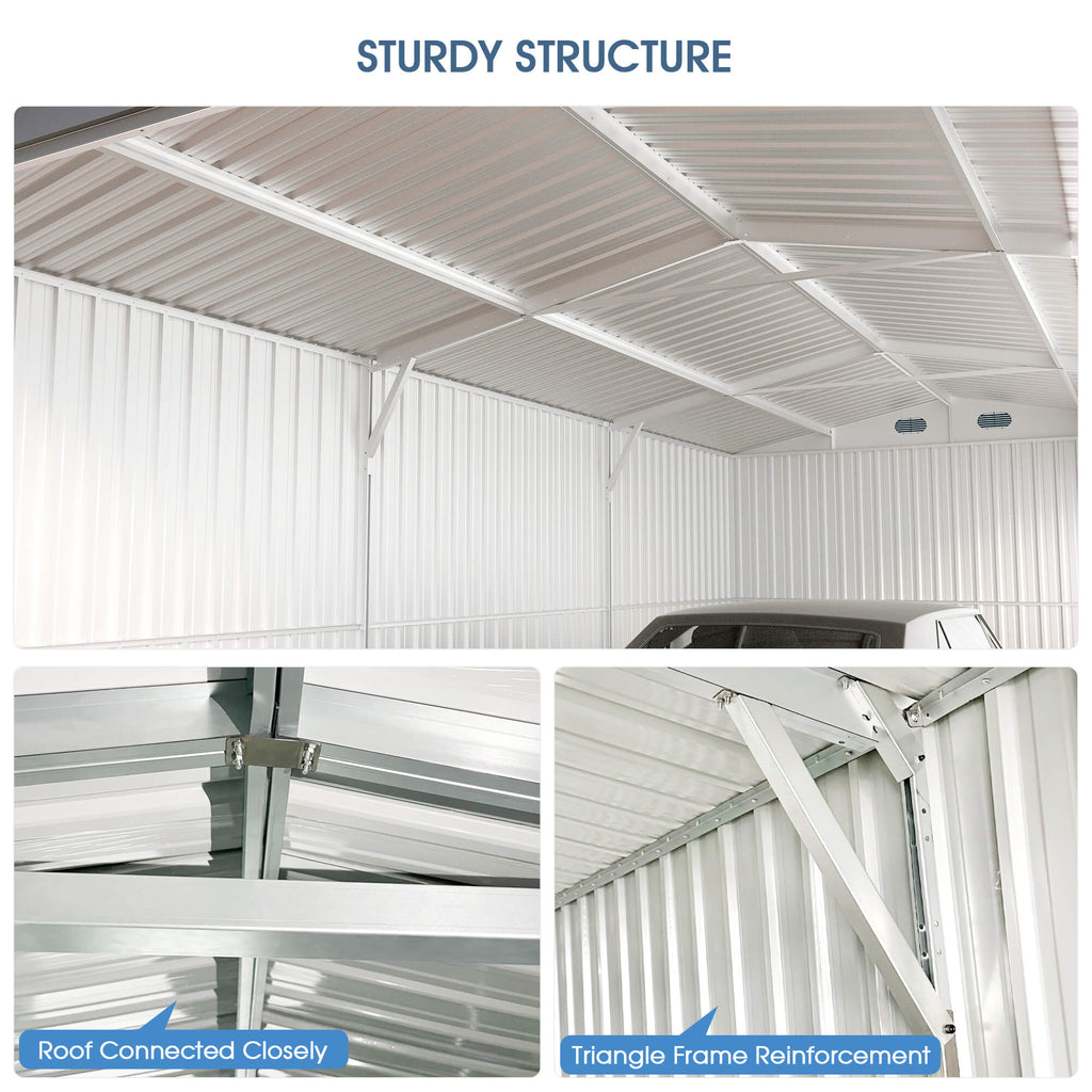 [CLEARANCE] 10'x20' Metal Garage Shed with Double Front Doors