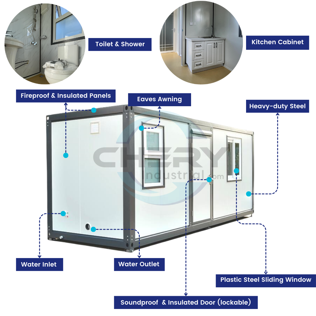 [CLEARANCE] Portable Office 7ft x 20ft with Bathroom