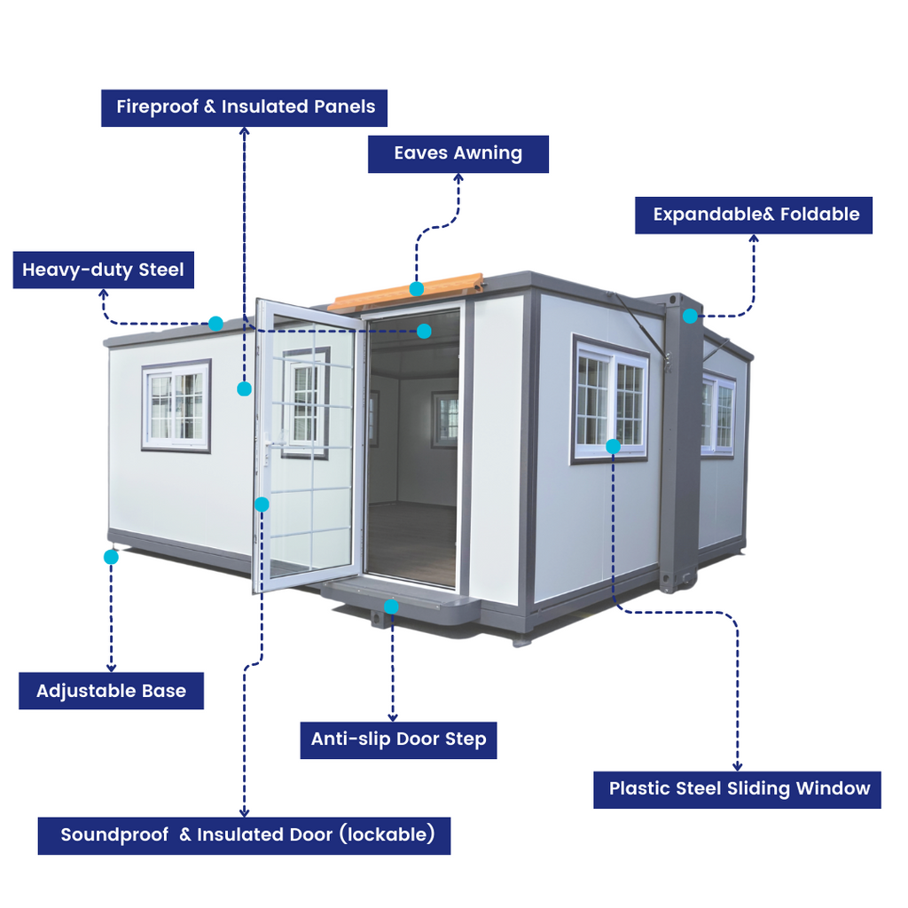 [CLEARANCE] Mobile Expandable Prefab House 16½ft x 20ft