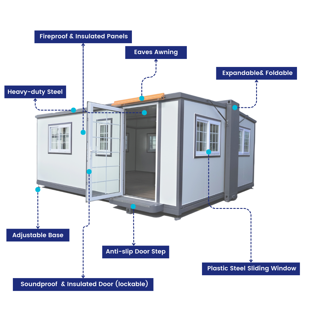 [CLEARANCE] Mobile Expandable Prefab House 16½ft x 20ft