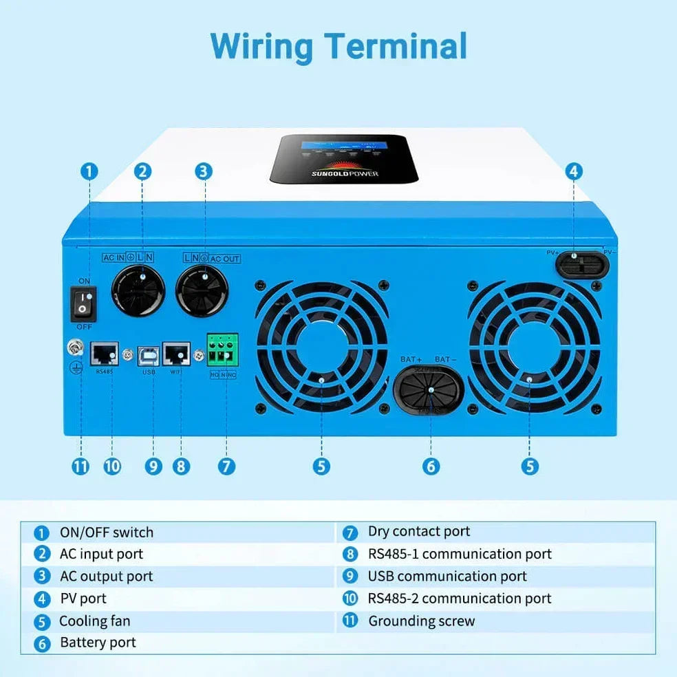 SunGoldPower 5000W 48V Solar Charger Inverter