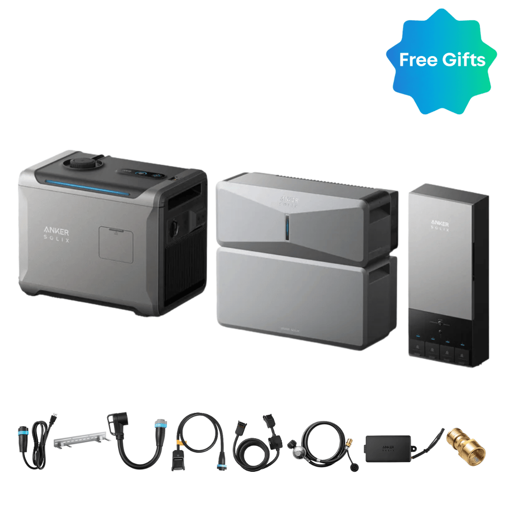 Anker SOLIX E10 Infinite Backup Kits | 6kWh - 24 kWh LiFePO4 Battery | 5X Backup Time | Smart Control & Outdoor - Ready - Off Grid Stores