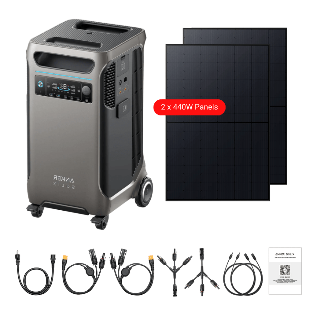 Anker SOLIX F3800 Solar Generator + 440W Rigid Solar Panels - Off Grid Stores