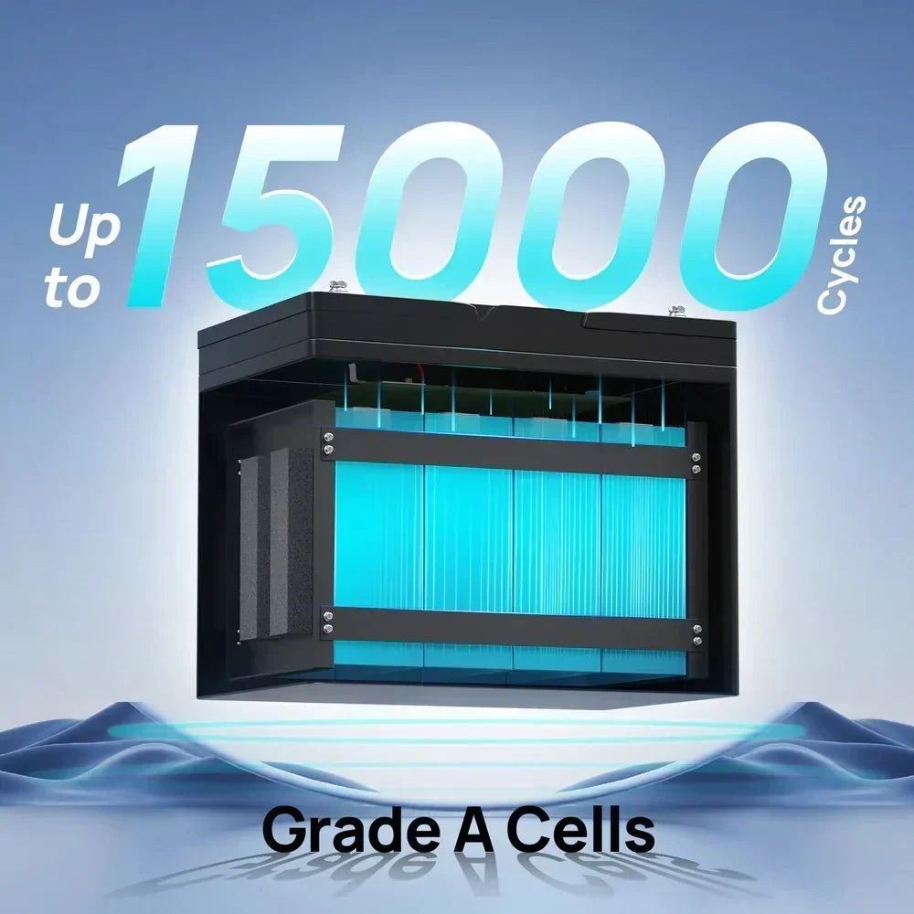 ECO-WORTHY 12V 100Ah LiFePO4 Battery With Bluetooth And Low-Temperature Protection
