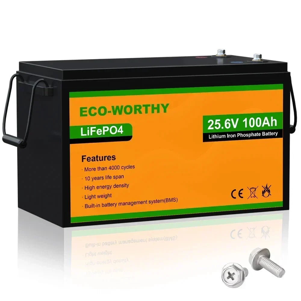 ECO - WORTHY 24V 100Ah Lithium Iron Phosphate Battery - Off Grid Stores