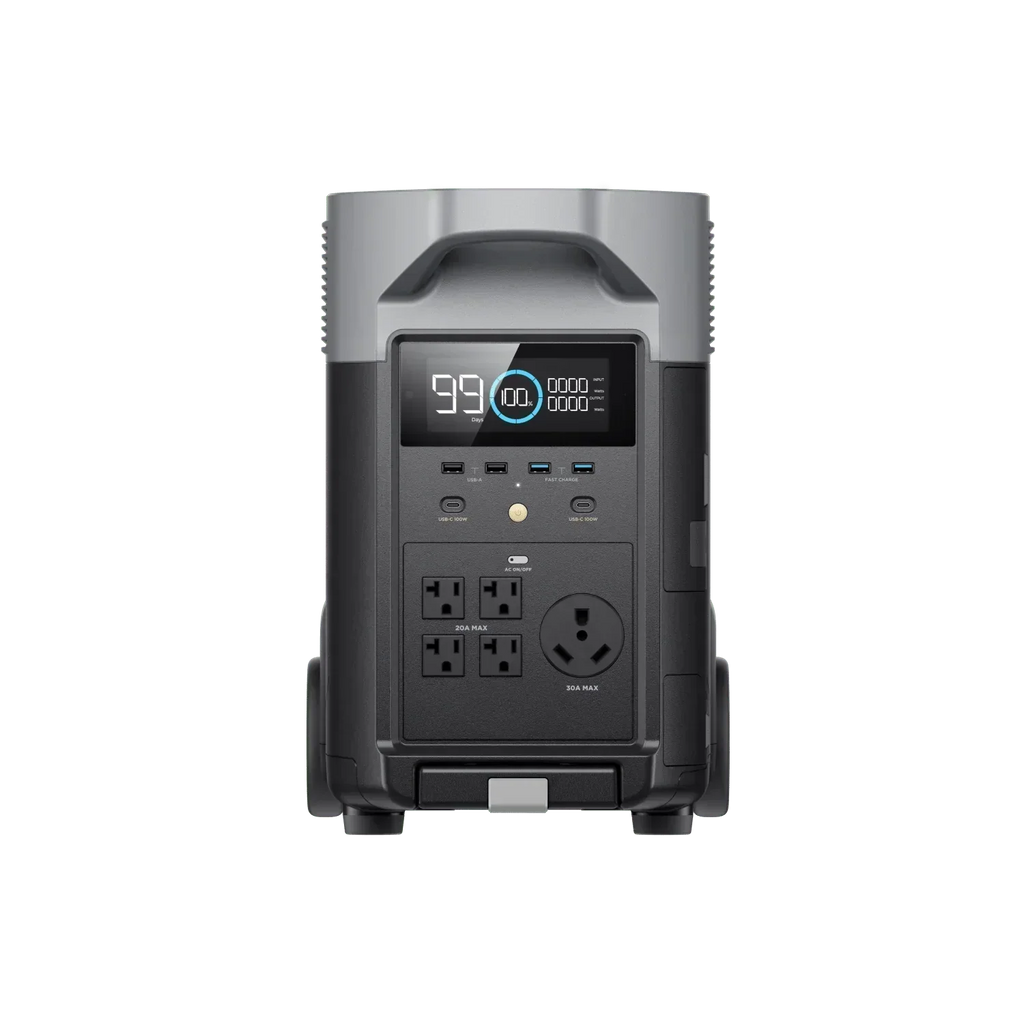 EcoFlow DELTA Pro With Extra Battery 7200Wh 3600W Solar Generator + 200W Portable Monocrystalline Solar Panels Kit