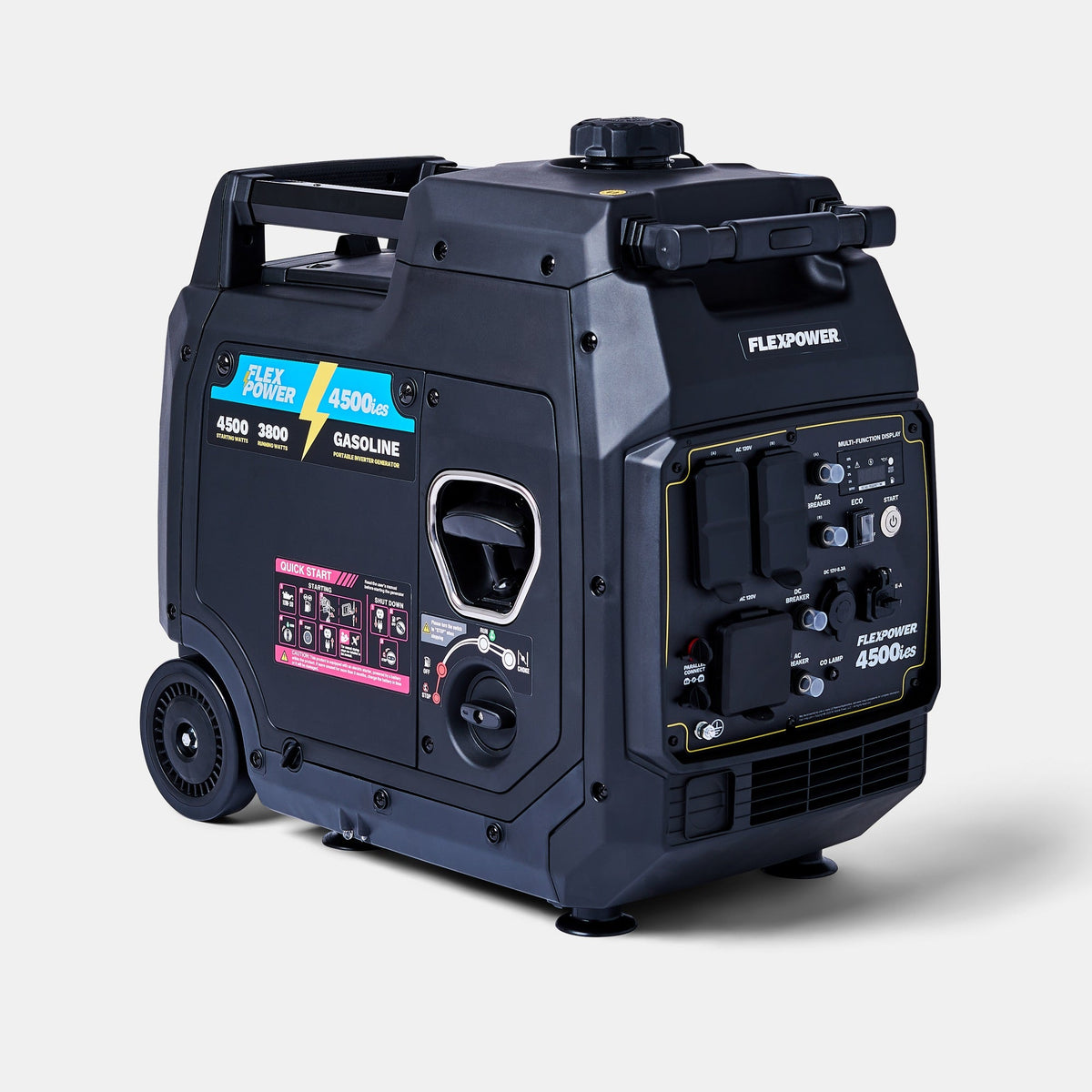 FlexPower® 4500ies Quiet Inverter Generator with Electric Start - Gas Only