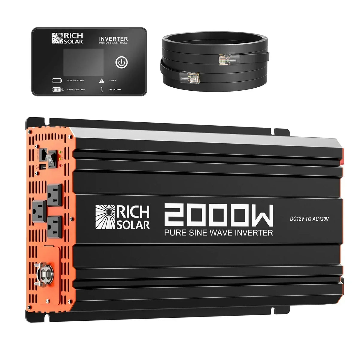 Rich Solar 2000 Watt 12V Industrial Pure Sine Wave Inverter