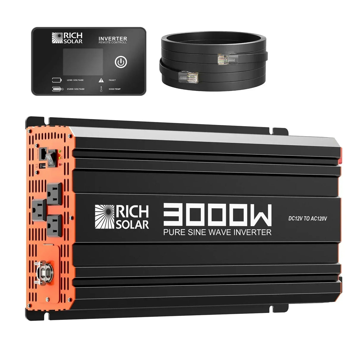 Rich Solar 3000 Watt 12V Industrial Pure Sine Wave Inverter