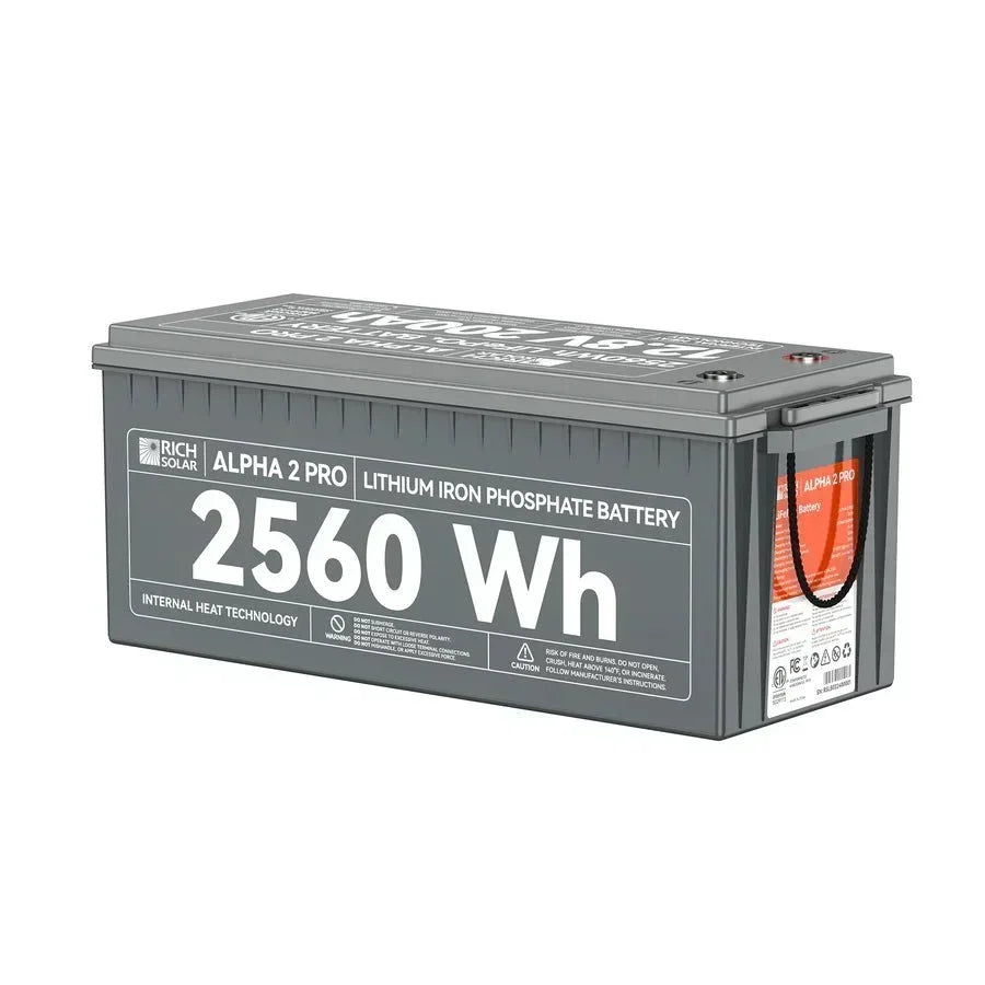 Rich Solar ALPHA 2 PRO 12V 200Ah LiFePO4 Lithium Iron Phosphate Battery