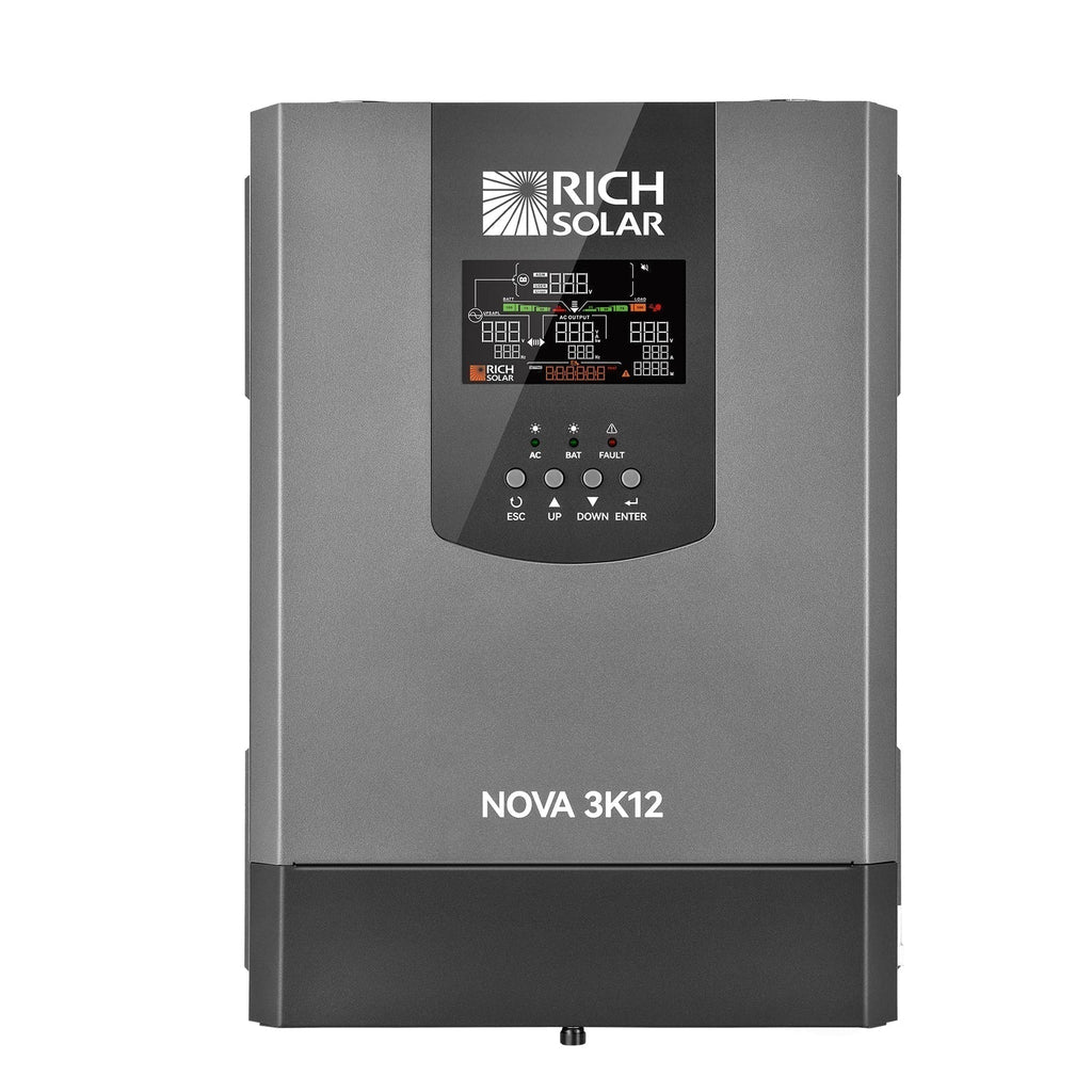 Rich Solar NOVA 3K12 3000W 12V Pure Sine Wave Inverter with Built-in Transfer Switch