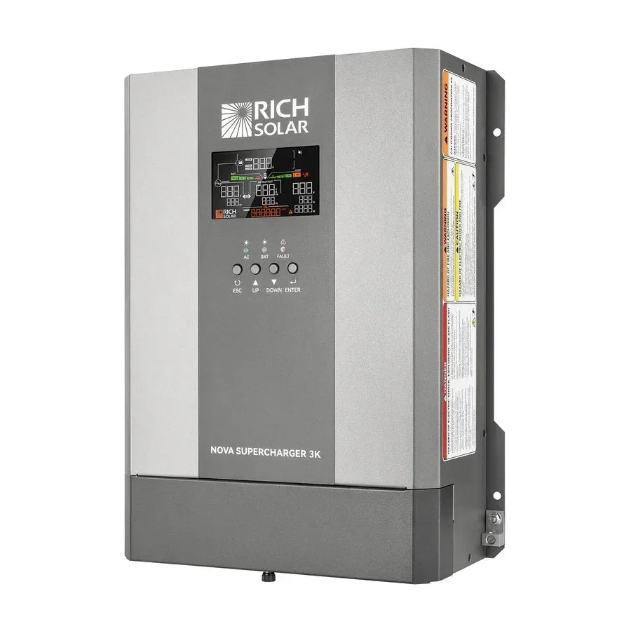 Rich Solar NOVA SUPERCHARGER 3K 3000W 12V Pure Sine Wave Inverter Charger