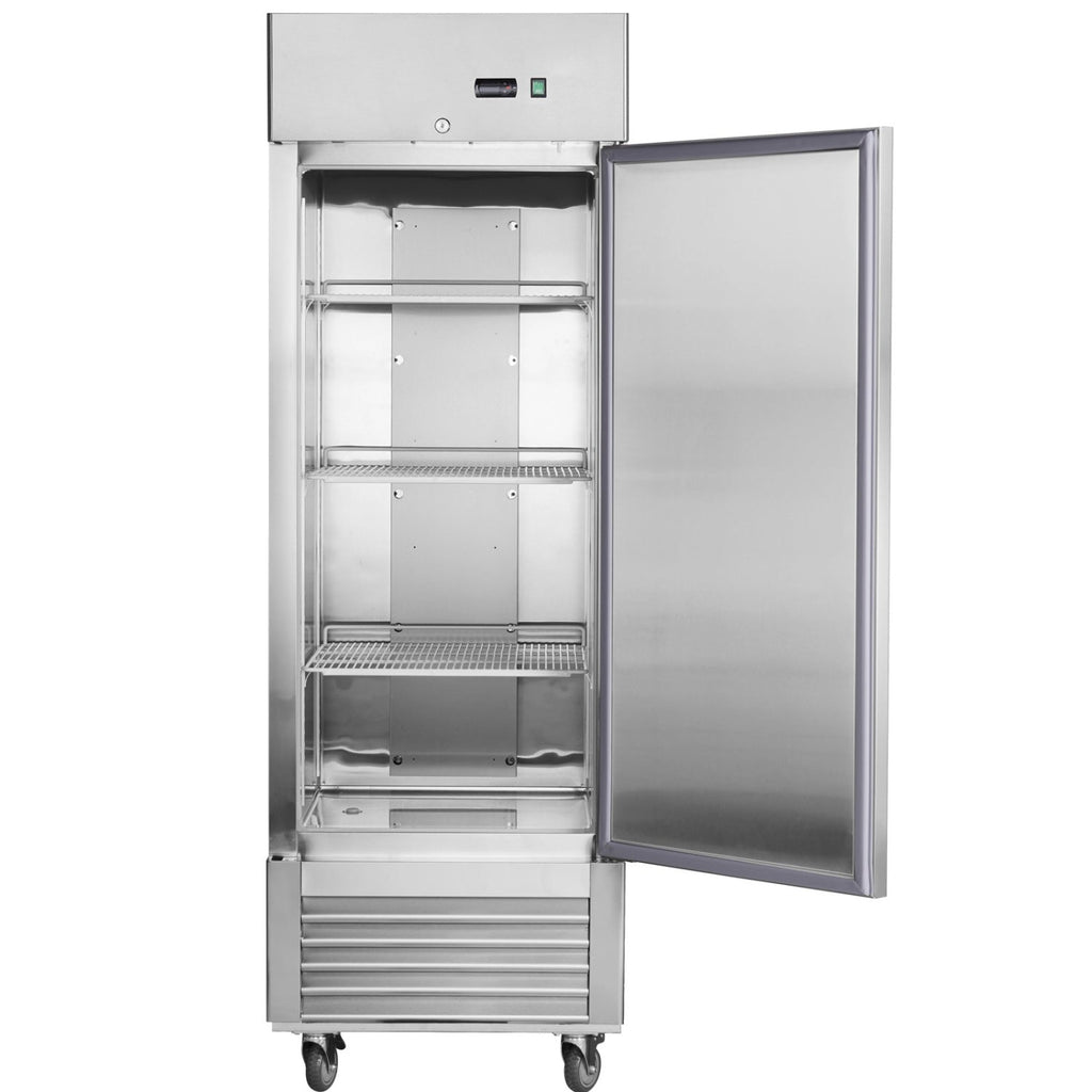 [CLEARANCE] 27"W Single Solid Door Reach-In Refrigerator 19 cu. ft. Commercial Refrigerator